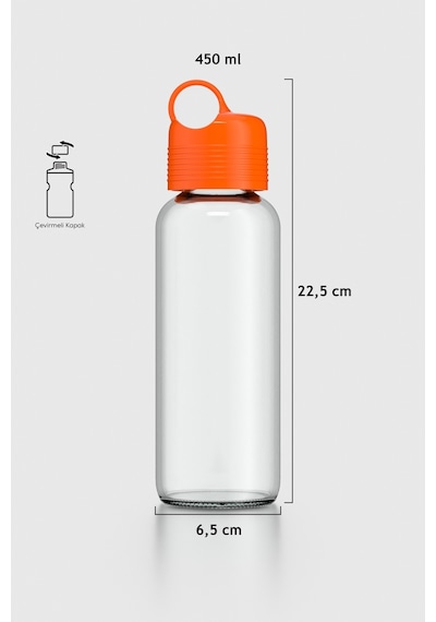 Renga Moon 450 Ml Cam Matara 922009 Turuncu Turuncu