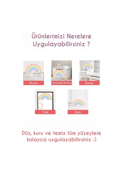 MSticker Beyaz Papatyalar Çocuk Bebek Odası Duvar Sticker Seti