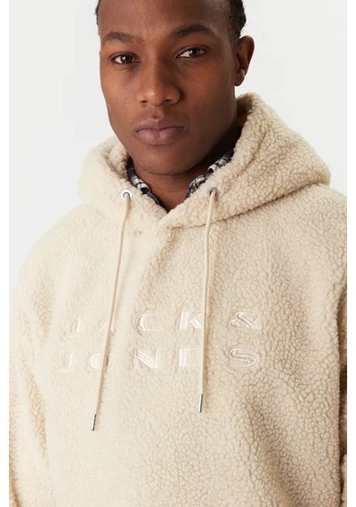 Jack & Jones Jcoflare Teddy Erkek Sweatshirt Bej