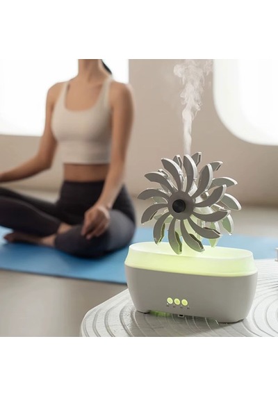 Delux Serisi Çalışma Odası Aromalı Koku Masaüstü Aksesuar Rüzgar Değirmeni Hava Nemlendirici
