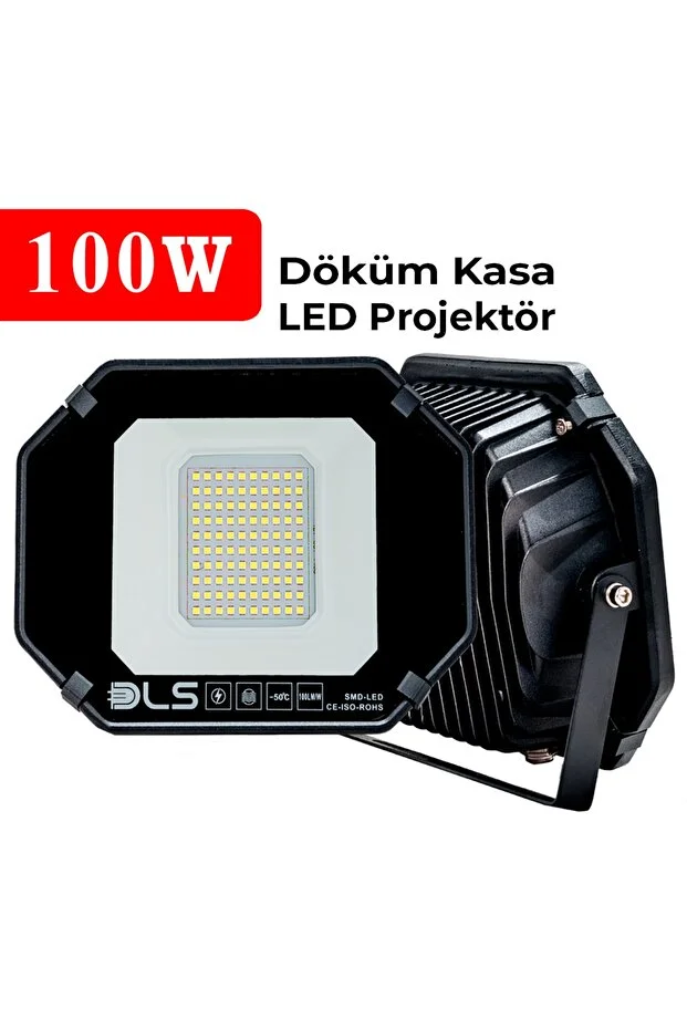 Dls 100w Projektör Park Bahçe Çevre Site Bina Tabela Dış Mekan Led Lamba 100W Gün Işığı