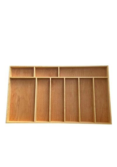 80x45 Cm Masif Ahşap Çekmece İçi Kepçe Maşa Ve Servis Gereçleri Düzenleyici Organizer