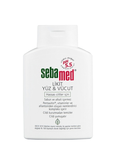 Hassas Ciltler Için Ph5.5 Yüz Ve Vücut Temizleyici Likit 200 Ml