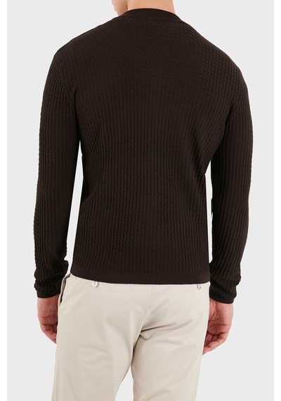 Emporio Armani Logolu % 100 Yün Regular Fit Bisiklet Yaka Hırka Erkek Hırka Em006315 Af27831 F6017 Koyu Kahve Koyu Kahverengi Emporio Armani Logolu % 100 Yün Regular Fit Bisiklet Yaka Hırka Erkek Hırka Em006315 Af27831 F6017 Koyu Kahve Koyu Kahverengi