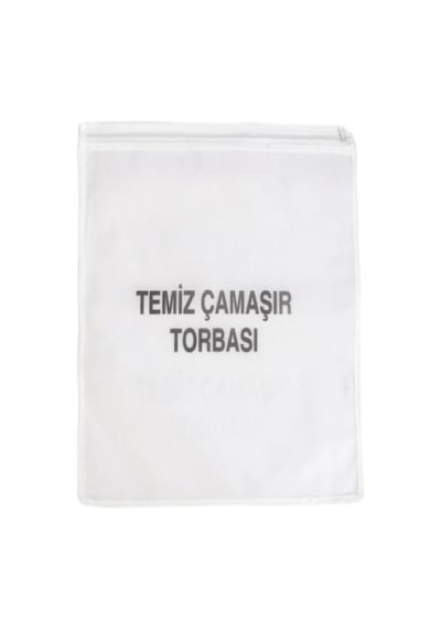 Single Sword Fermuarlı Bedelli & Acemi Asker Temiz Çamaşır Torbası, Beyaz