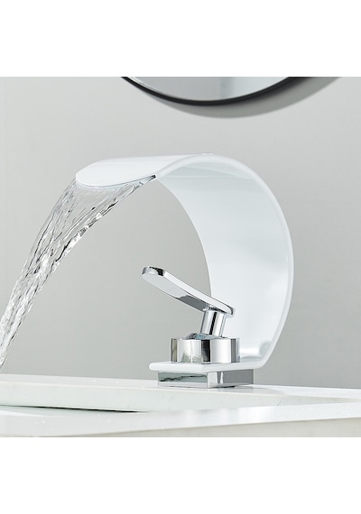 Banyo Lavabo Bataryası Beyaz/krom Şelale 5 Yıl Garantili İthal