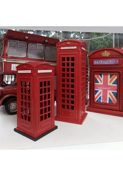London Telefon Kulübesi Metal Kumbara Küçük Boy 12x6cm
