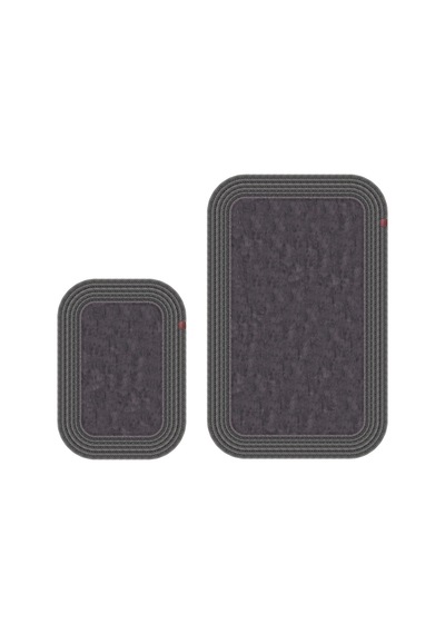 Banyo Paspası Takımı 70x110+50x70 Cm Düz Antrasit Gri & Antrasit