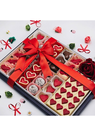 Nin Chocolate Sevgililer Günü Çiçekli Aşk Temalı Spesiyal Çikolata Kutusu