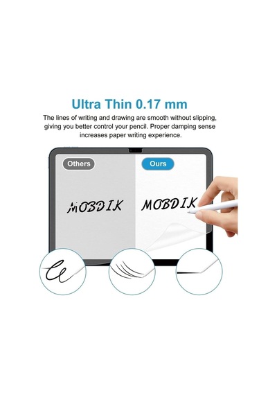 Apple Ipad 10. Nesil 10.9 2022 Ekran Koruyucu Kağıt Hisli Özel Çizim Paperlike Mat Nano Ekran Koruma