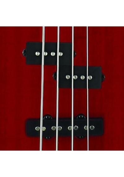 Cort Ab4plustr Bas Gitar 4 Telli Aktif - Trans Kırmızı