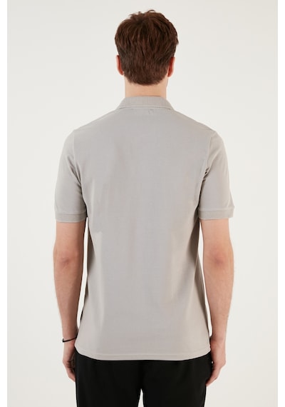 Buratti Pamuklu Regular Fit Düğmeli Erkek Polo Yaka T Shirt 5902739 Açık Gri
