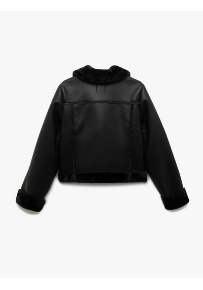 Koton Uzun Kollu Fermuarlı Suni Kürk Astarlı Kruvaze Suni Deri Biker Crop Ceket Siyah 6wak20091ew Siyah Koton Uzun Kollu Fermuarlı Suni Kürk Astarlı Kruvaze Suni Deri Biker Crop Ceket Siyah 6wak20091ew Siyah