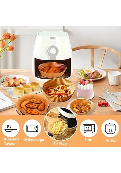 Elite House Fritöz Pişirme Kağıdı Air Fryer Liners Hava Fritözü Yağsız M