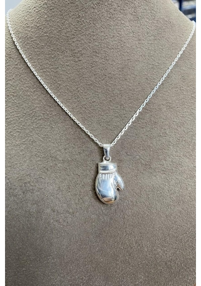 Gümüş Boks Eldiveni Erkek Kolye 55Cm Zincirli Küçük Boy Bek01K (47275223)