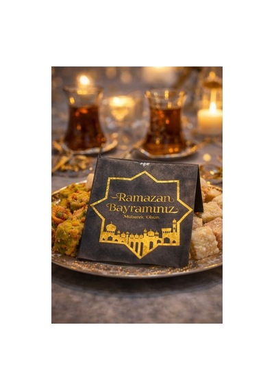 Ramazan Bayramı Siyah Peçete