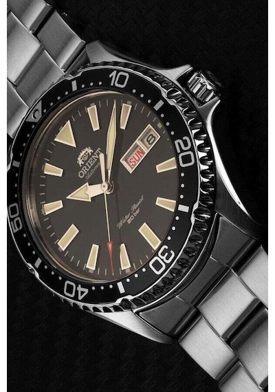 Orient Ra-aa0004e39b Kurmalı Otomatik Çelik Gri Yeşil Kadran 20 Atm 42 Mm Erkek Kol Saati Gri
