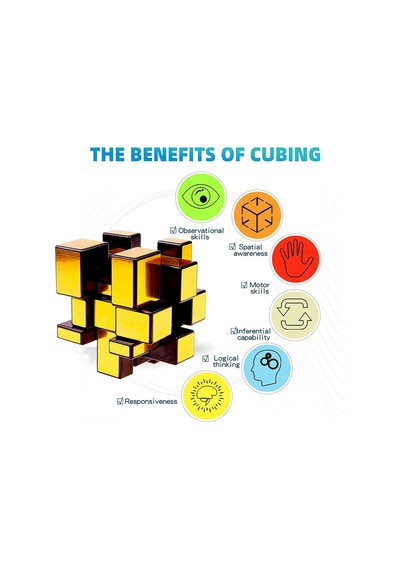Gold - 3 X 3 Gold Mirror Cube Puzzle Standart