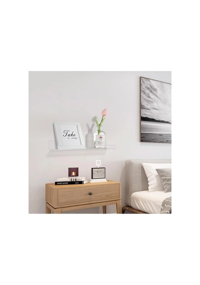 Şeffaf Duvar Raf 40cm X 10cm Diğer