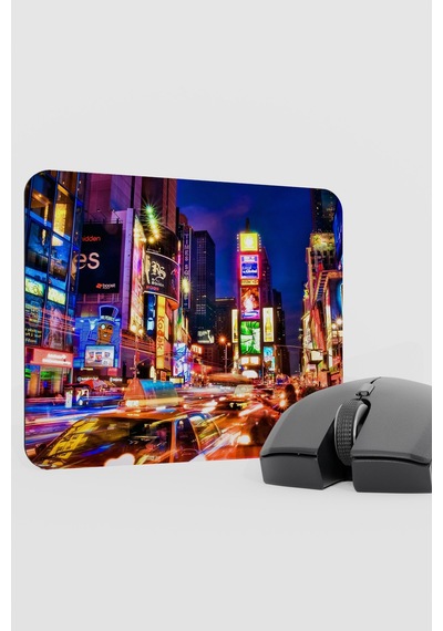 Times Meydanı New York Amerika 2 V2 22x18 Gaming Kauçuk Kaymaz Taban Mouse Pad Fare Altlığı