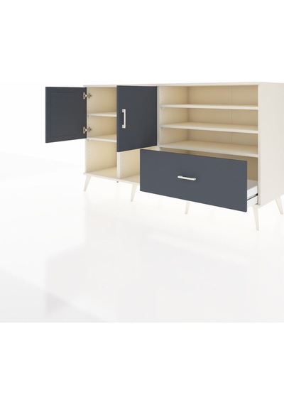 Kronos Konsol 7 Raflı Tek Çekmeceli 2 Kapaklı 176x59x99 Aytaşı-an Aytaşı-antrasit Kronos Konsol 7 Raflı Tek Çekmeceli 2 Kapaklı 176x59x99 Aytaşı-an Aytaşı-antrasit