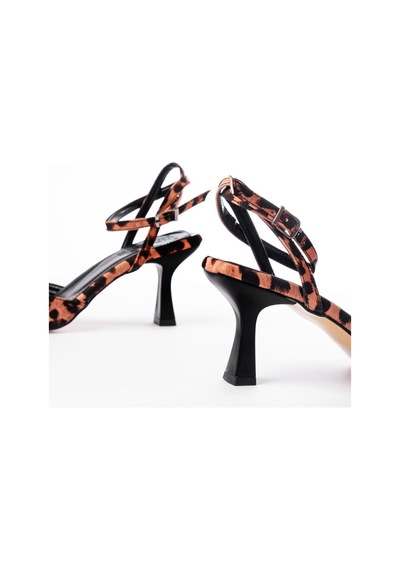 Aymood St-004 Leopar Günlük 7 Cm Topuklu Ayakkabı Kahverengi