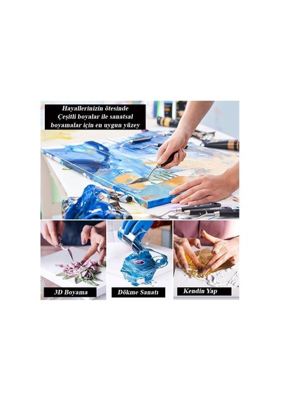 Yuvarlak Tuval 30x30 Cm 1 Adet Arkadan Zimbali Astarli Resim Tuvali Akrilik Boya Yagli Boya Diğer