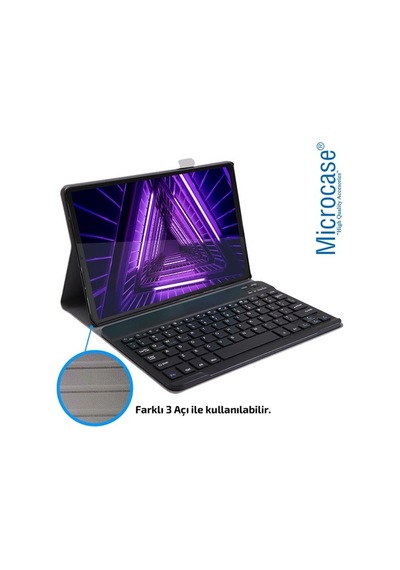 Lenovo Uyumlu Tab M10 Tb-X306F 10.1 Bluetooth Klavyeli Kılıf - Bkk1