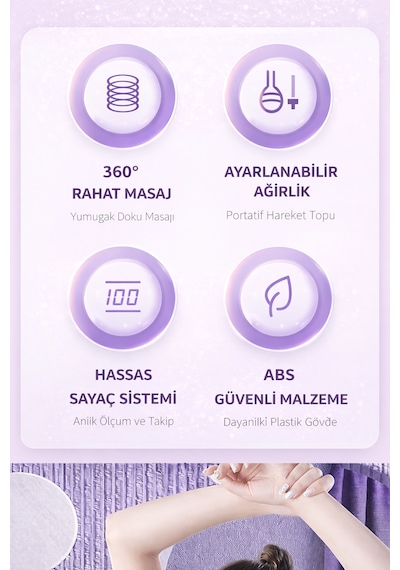 Dijital Ekranlı Akıllı Hulahop Egzersiz Çemberi Ayarlanabilir Masaj Etkili Bel İnceltme Çemberi
