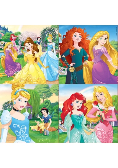 Educa Disney Prenses 4'lü Puzzle Set Çantalı