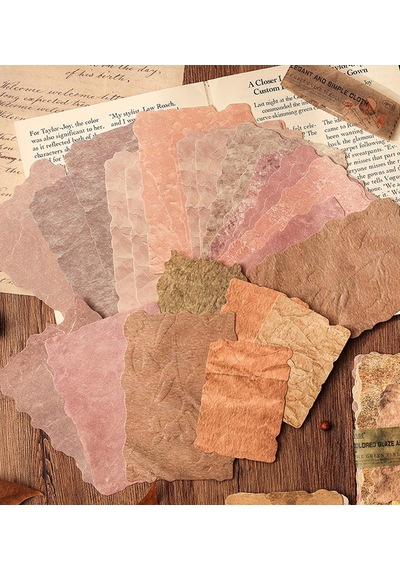 Vintage Doku Tasarımlı Scrapbook Kağıt Seti 28 Parça