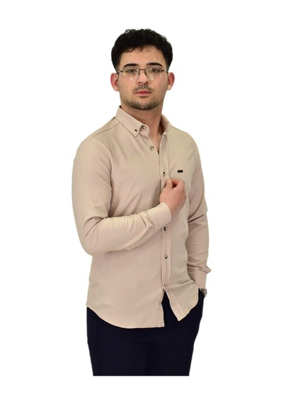 Erkek Likralı Spor Silim Fit Gömlek Bgl-st04327 Siyah