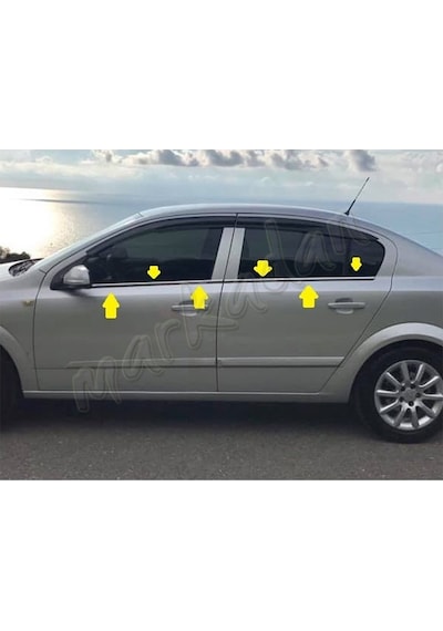 Markadan Opel Astra H Sedan Krom Cam Çıtası 2004 Sonrası 4 Parça