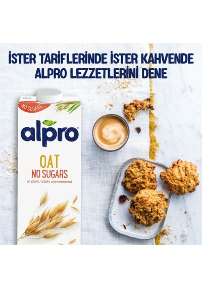 Şekersiz Yulaf Bitki Bazlı İçecek, 1 L 2li Paket