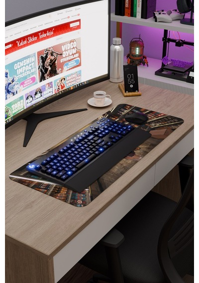 Kadın V3 70x30 Xl Gaming Kauçuk Kaymaz Taban Mouse Pad Fare Altlığı
