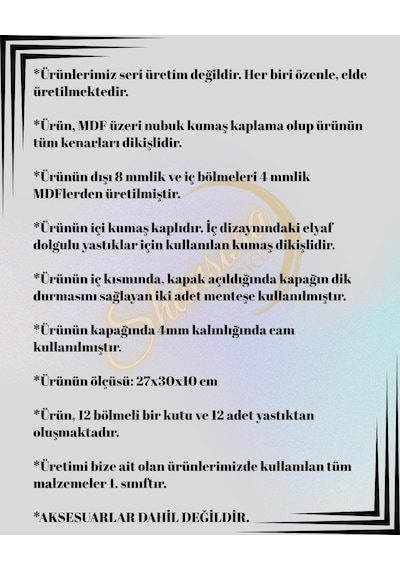 12'li Premium Bej Saat Kutusu, Nubuk Kumaş Kaplamalı, Camlı Özel Tasarım, Aksesuar Düzenleyici