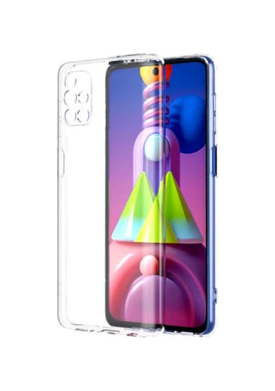 Fibaks Galaxy M51 Uyumlu Uyumlu Kılıf Kamera Korumalı Yumuşak Şeffaf Ince Süper Silikon
