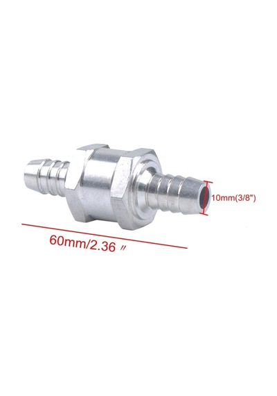 Sones Araba 10mm Alüminyum Alaşımlı Yakıt Benzinli Tek Yönlü Geri Dönüşsüz Çek Valf