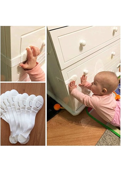 Bebek ve Çocuk Güvenlik Koruma Kilidi 5 Adet Çok Renkli