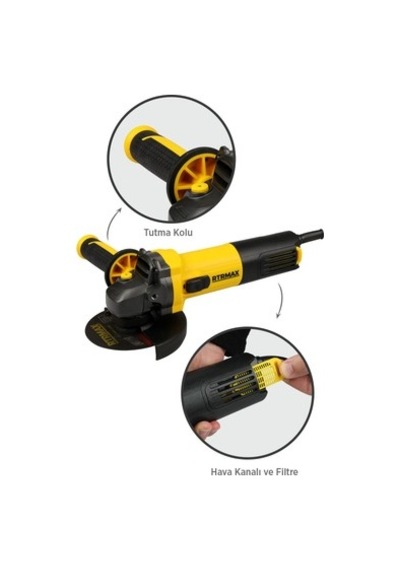 Ergonomik Avuç Taşlama 750 W 115 Mm İle Kolay Kullanım