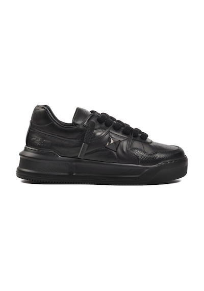 Siyah Cilt Erkek Sneaker Premium 1306 M Siyah Cilt Siyah