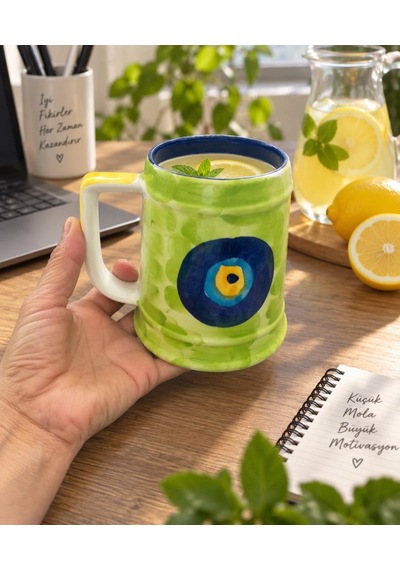 Kupa Bardak 550 Ml Nazar Boncuklu Kemer Temalı Yöresel Hediyelik