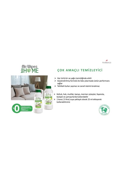 Farmasi Mr.Wipes Konsantre Çok Amaçlı Tüm Yüzeyler Için Temizleyici Beyaz Çiçek Kokulu 500Ml - Vega