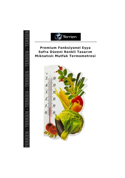 Premium Fonksiyonel Eşya Sofra Düzeni Renkli Tasarım Mıknatıslı Mutfak Termometresi