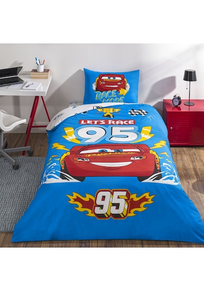 Taç Lisanslı Disney Cars Let' S Race Tek Kişilik Pamuk Nevresim Takımı 000000001000050000 Çok Renkli