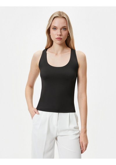 Koton Askılı Atlet Basic U Yaka Slim Fit Siyah 4sak10013ek 4SAK10013EK999