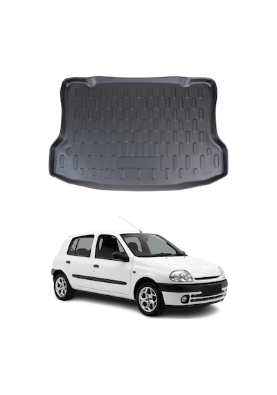 Renault Clio Iı Hb 1999-2006 Arası Uyumlu Araca Özel Kauçuk Tpe Bagaj Havuzu Siyah
