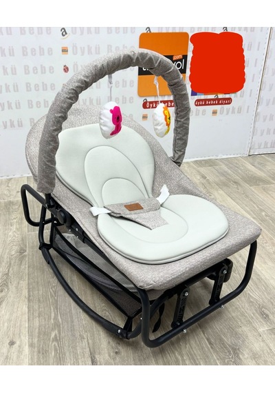 Öykü Bebek Dunyasi Çift Sallanir- Sabitlenir - Cibinlikli Anadizi Füme
