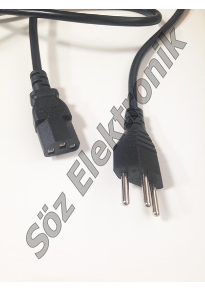 İsveç Power Kablo 3X0.75 1.8 Mt 1 Paket 5'Li