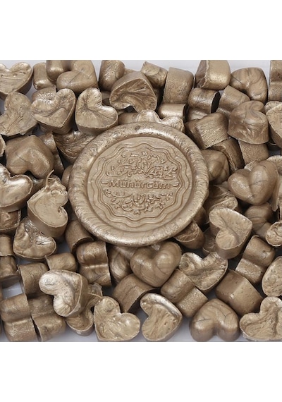 Mühür Mumu Eritme Kalp Boncuk Paket Model No: 405 SATEN KAHVE